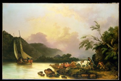 Belle Isle, Windermere, in a Calm by Philippe Jacques de Loutherbourg